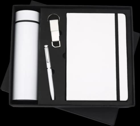 Bottle, Diary, Pen & Keychain Gift Set — BDPK-04