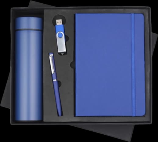 Bottle, Diary, Pendrive & Pen Gift Set — BPPD-02