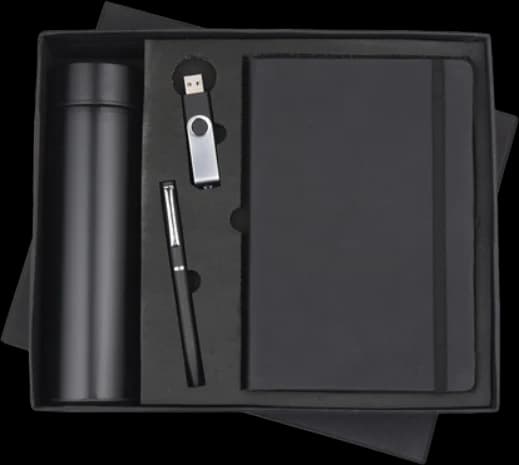 Bottle, Diary, Pendrive & Pen Gift Set — BPPD-03