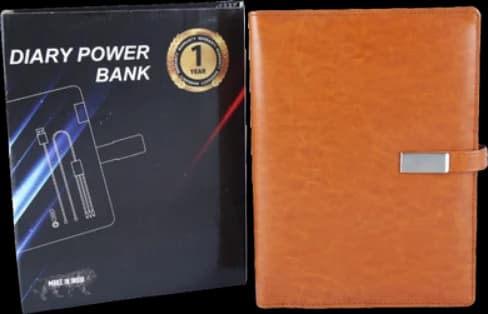Diary Power Bank 5000 mAh — Tan