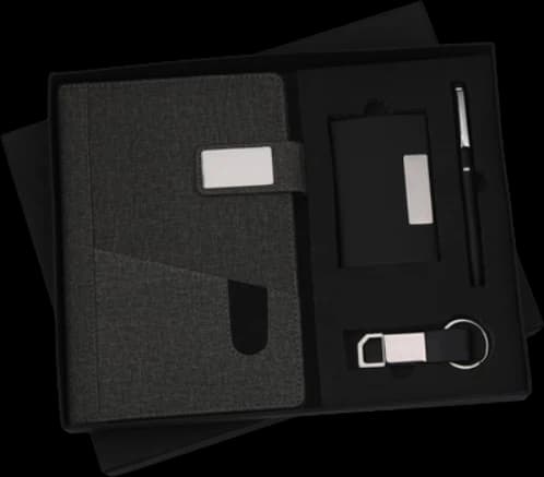 Pen, Diary, Keychain & Card Holder Gift Set — JC-05