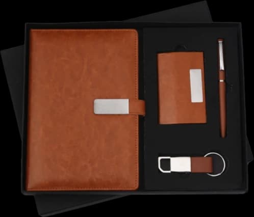 Pen, Diary, Keychain & Card Holder Gift Set — TF-05