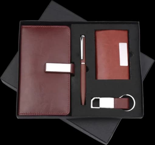Pen, Diary, Keychain & Card Holder Gift Set — TM-05